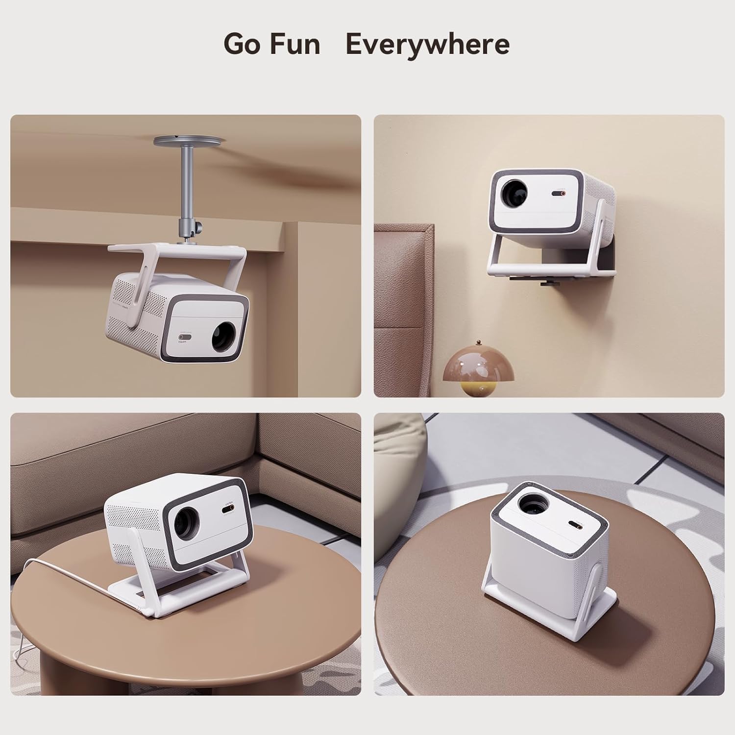Wanbo Vali 1 Pro — 1080P Google TV Projector with 200° Gimbal & Netflix