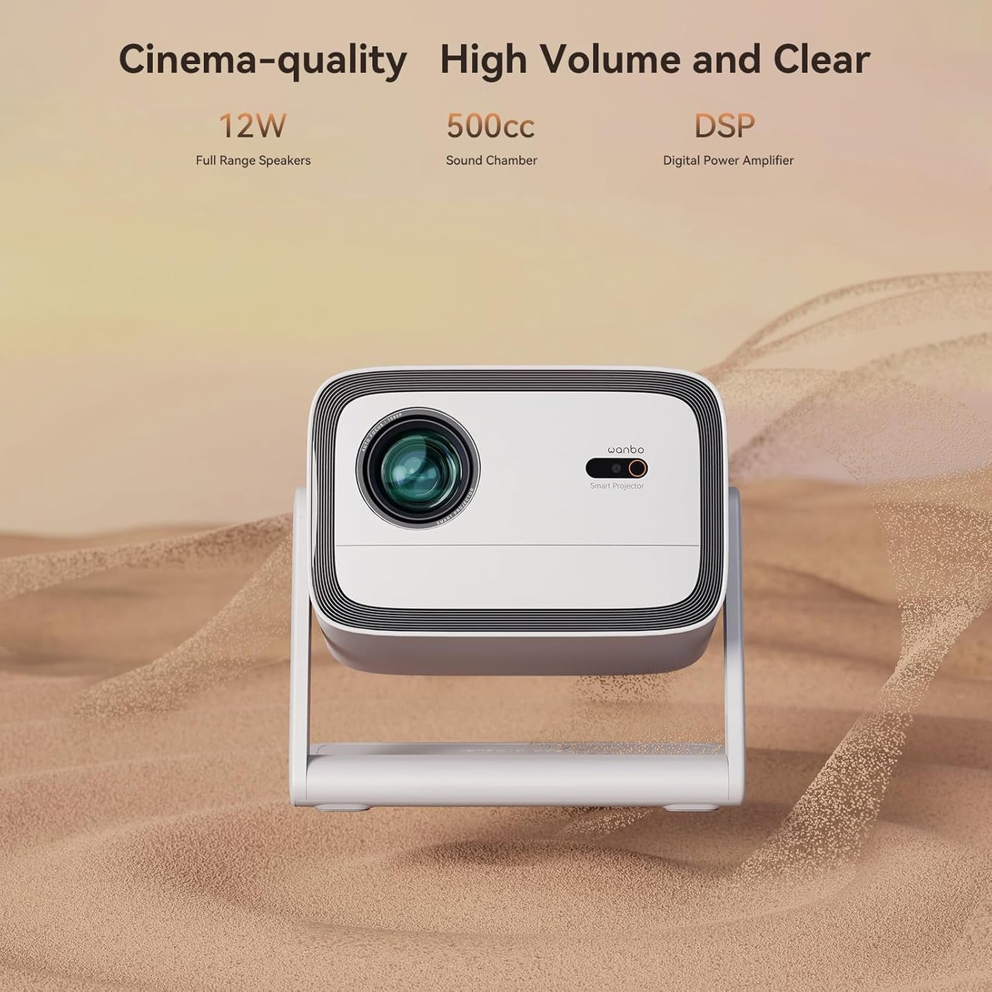 Wanbo Vali 1 Pro — 1080P Google TV Projector with 200° Gimbal & Netflix