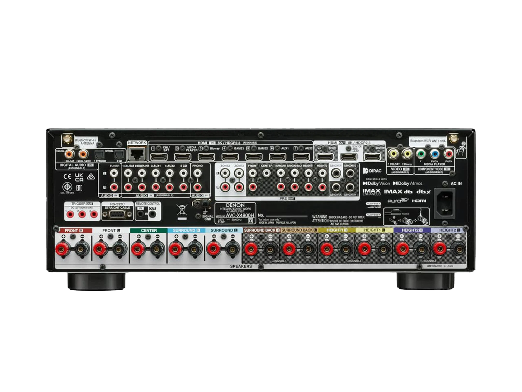AVC-X4800H 9.4 Channel 8K AV Receiver with HEOS Built-in