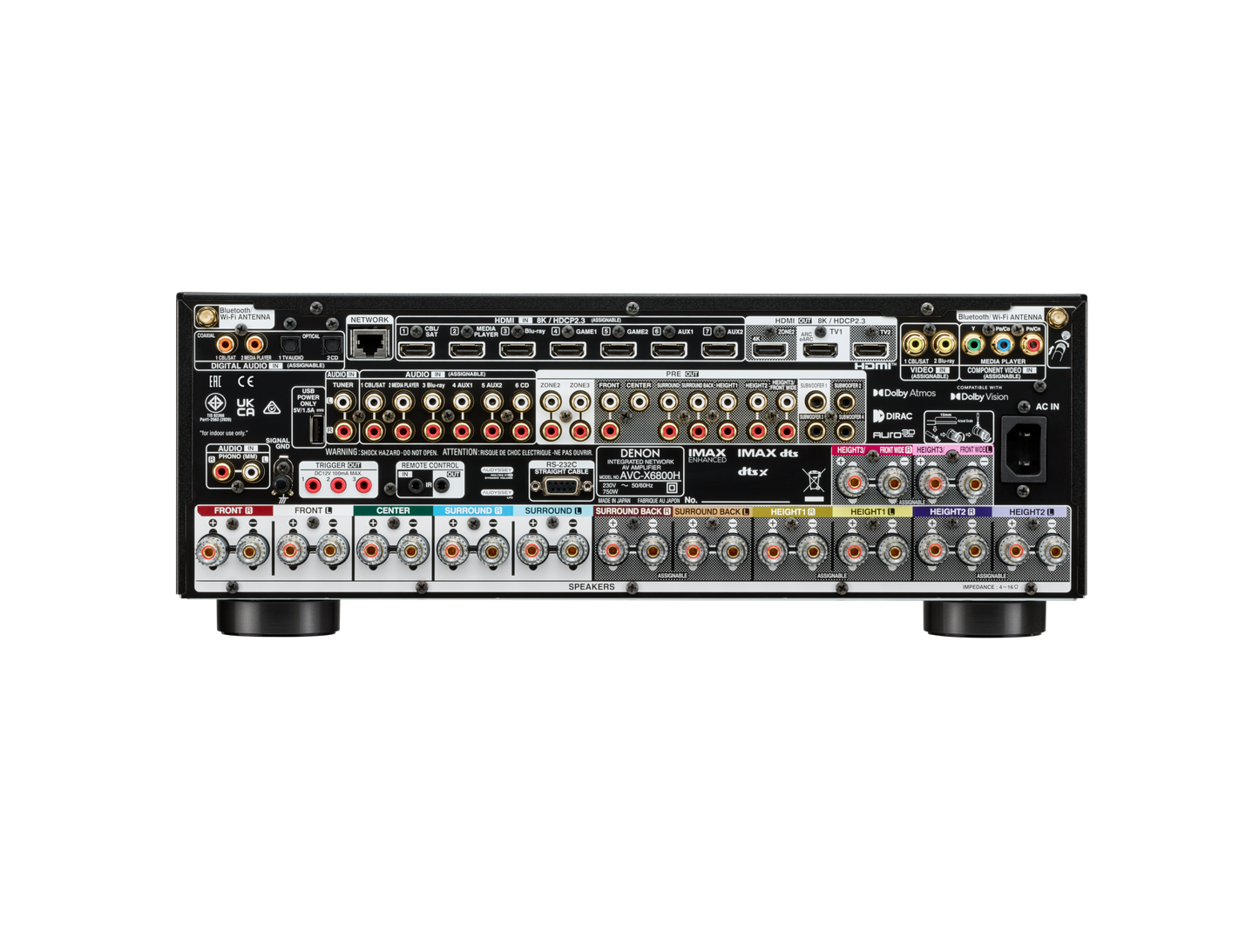 AVC-X6800H — 11.4 Ch. 140W 8K AV Receiver Powered by HEOS™