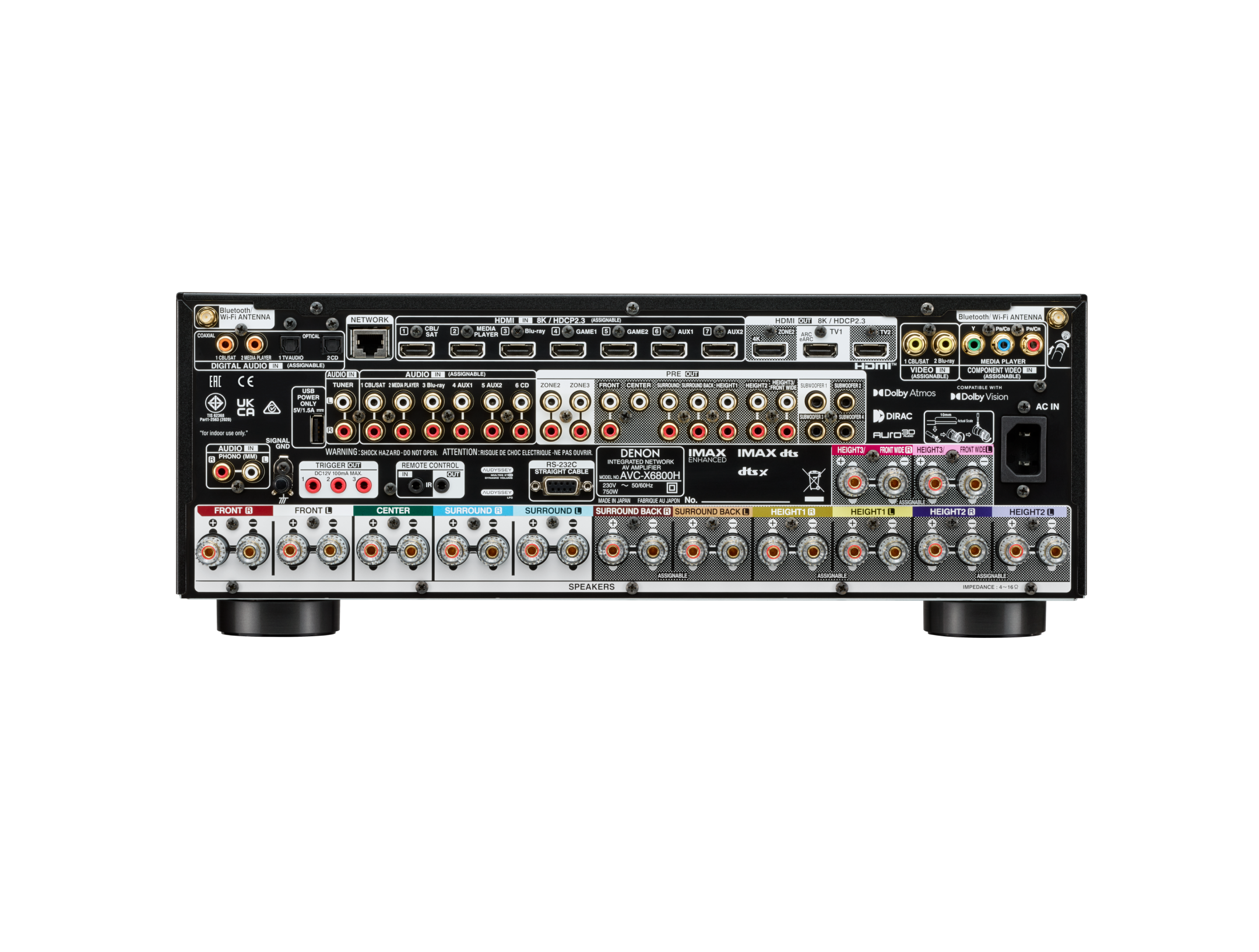 AVC-A10H — 13.4 Ch 150W 8K AV Receiver Powered by HEOS™