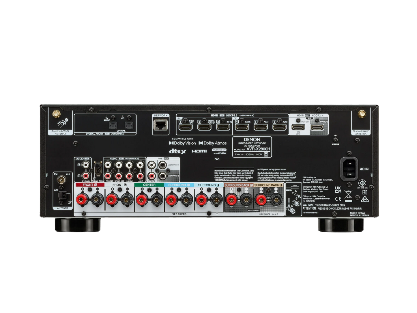 AVR-X2800H 7.2 Channel 8K AV Receiver with HEOS Built-in