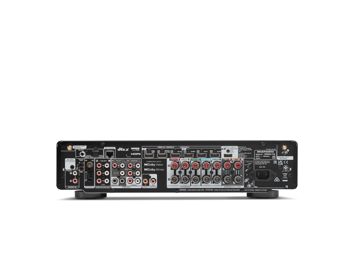 Cinema 70s 7.2 Channel 50W 8K Slimline AV Receiver with HEOS Built-in