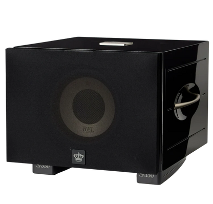 REL Acoustics S/550 550W 10" Carbon Alloy Active + 12" Carbon Passive Subwoofer — Piano Black