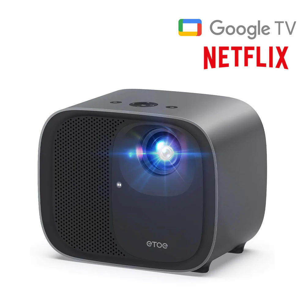 Eetoe E3 Pro 1080P Smart Projector 3000:1 Contrast | Android TV 11 | Netflix | 2GB+16GB