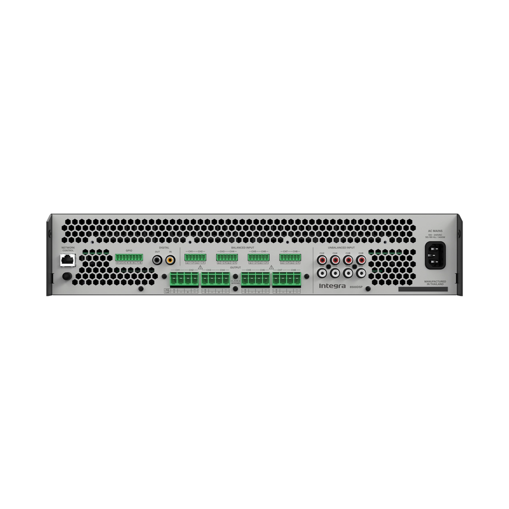 Integra DSP 8500 8-Channel 500W DSP Power Amplifier with Klipsch Presets