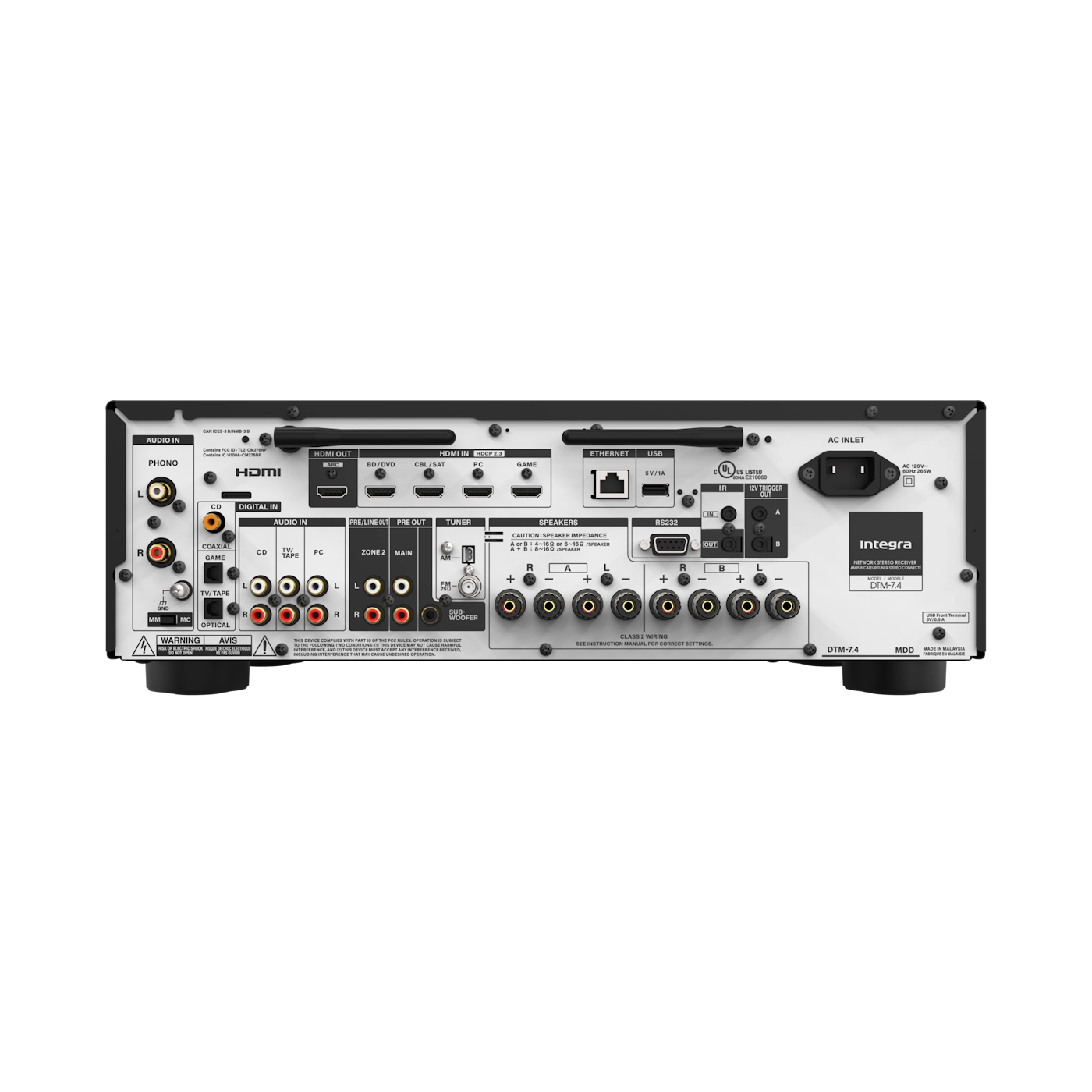 Integra DTM 7.4 2.1 Channel 110W Stereo Receiver with Class G, Phono MM/MC & Roon Ready
