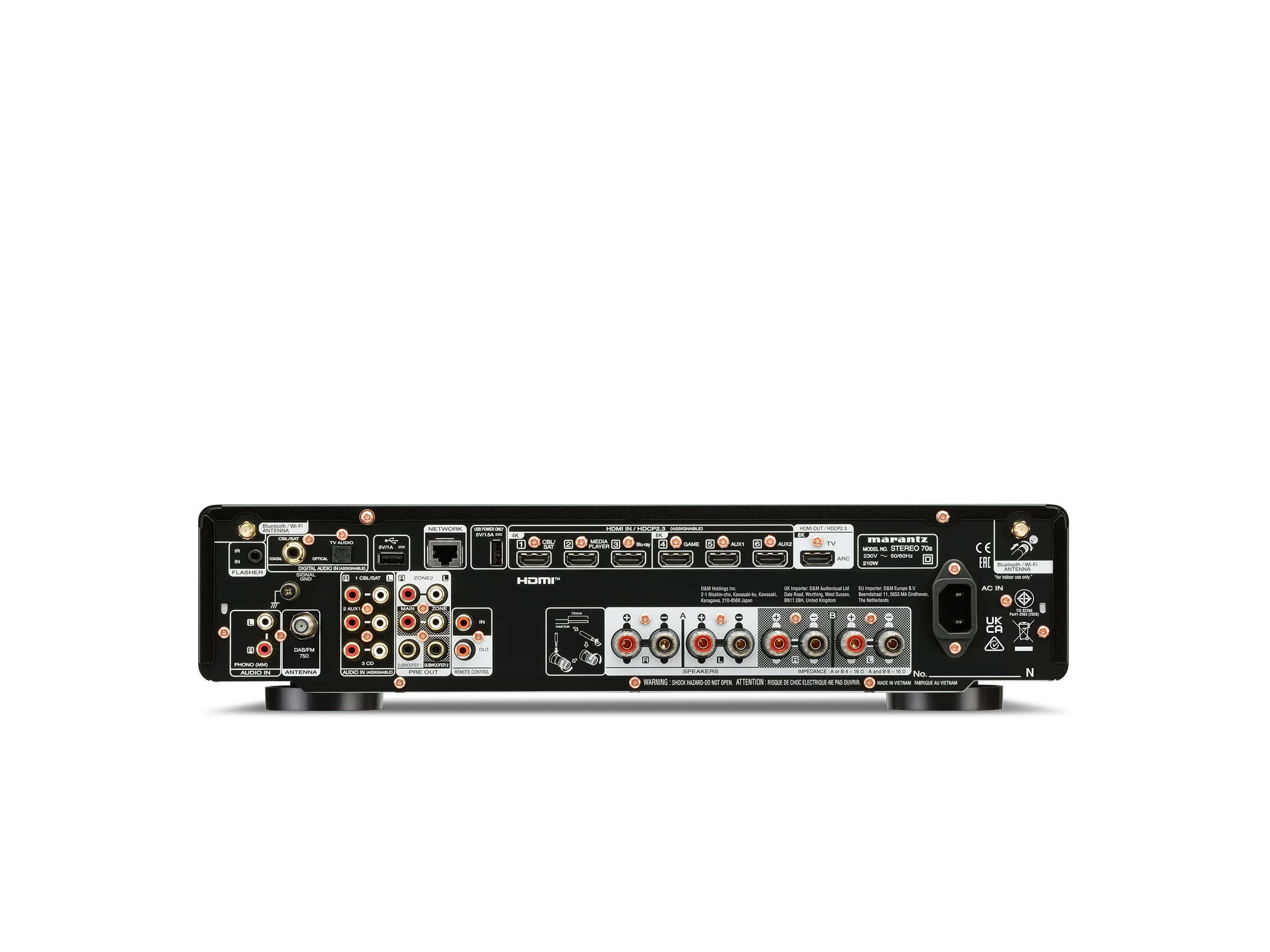 STEREO 70s -Slimline 2 Channel 75W Stereo Receiver Powered by HEOS™