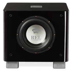 REL Acoustics T/7x 200W 8" Active + 10" Passive Subwoofer — Piano Black
