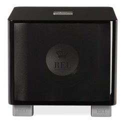 REL Acoustics T/7x 200W 8" Active + 10" Passive Subwoofer — Piano Black