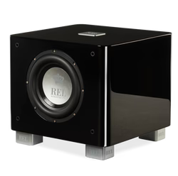 REL Acoustics T/7x 200W 8" Active + 10" Passive Subwoofer — Piano Black