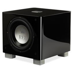 REL Acoustics T/9x 300W 10" Active + 10" Passive Subwoofer — Piano Black