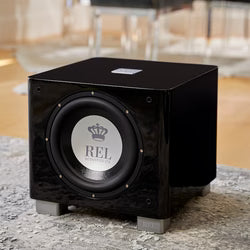 REL Acoustics T/9x 300W 10" Active + 10" Passive Subwoofer — Piano Black