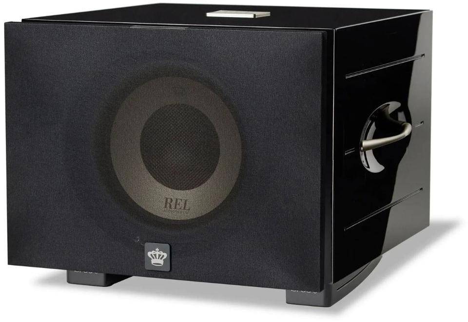 REL Acoustics S/850 850W 12" Carbon Alloy Active + 12" Carbon Passive Subwoofer — Piano Black