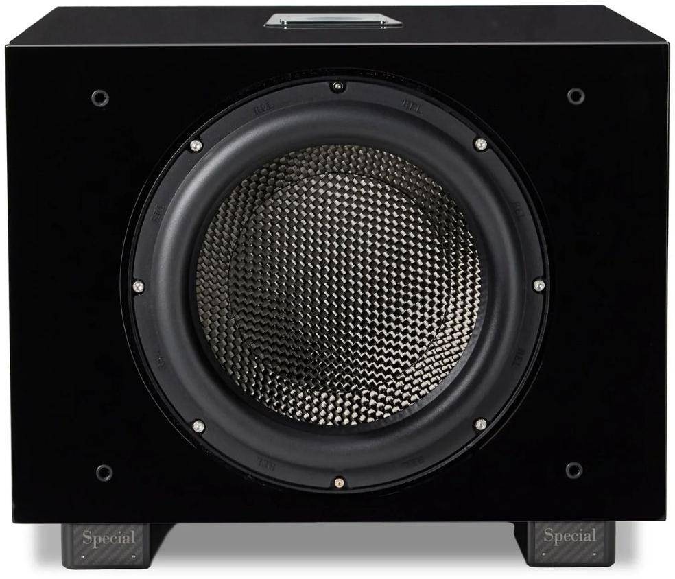 REL Acoustics Carbon Special Black Label 900W 12" Carbon Fibre Active + 12" Carbon Passive Subwoofer