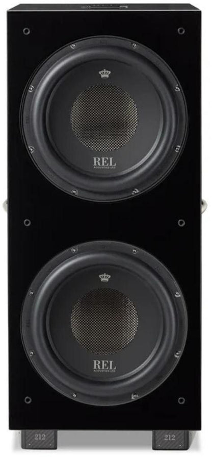 REL Acoustics 212 Black Label 1000W Dual 12" Active + Dual 12" Passive Subwoofer
