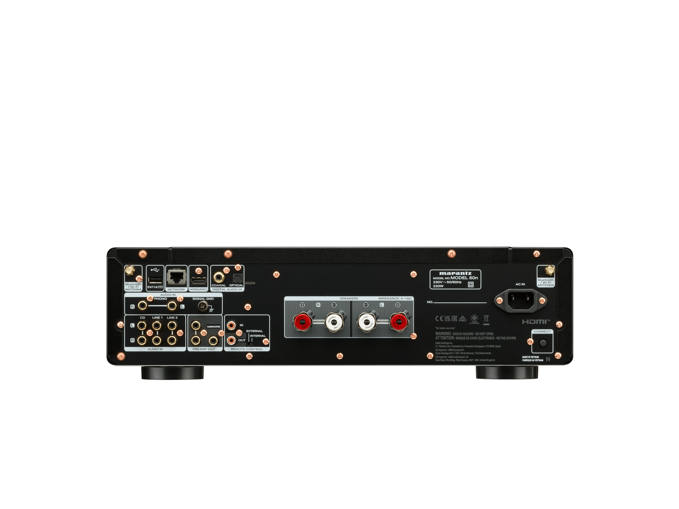 MODEL 60n — 2 Channel 60W Network Integrated Amplifier Powered by HEOS™