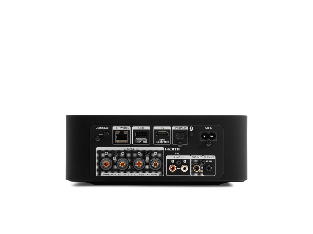 MODEL M1 — Compact 2 Channel 100W Wireless Streaming Amplifier Powered by HEOS™