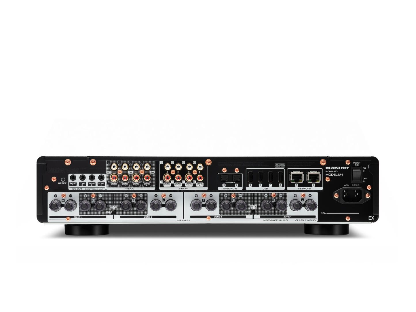 MODEL M4 — 8-Channel 100W Distribution Amplifier with HEOS Built-in & 4 Zones